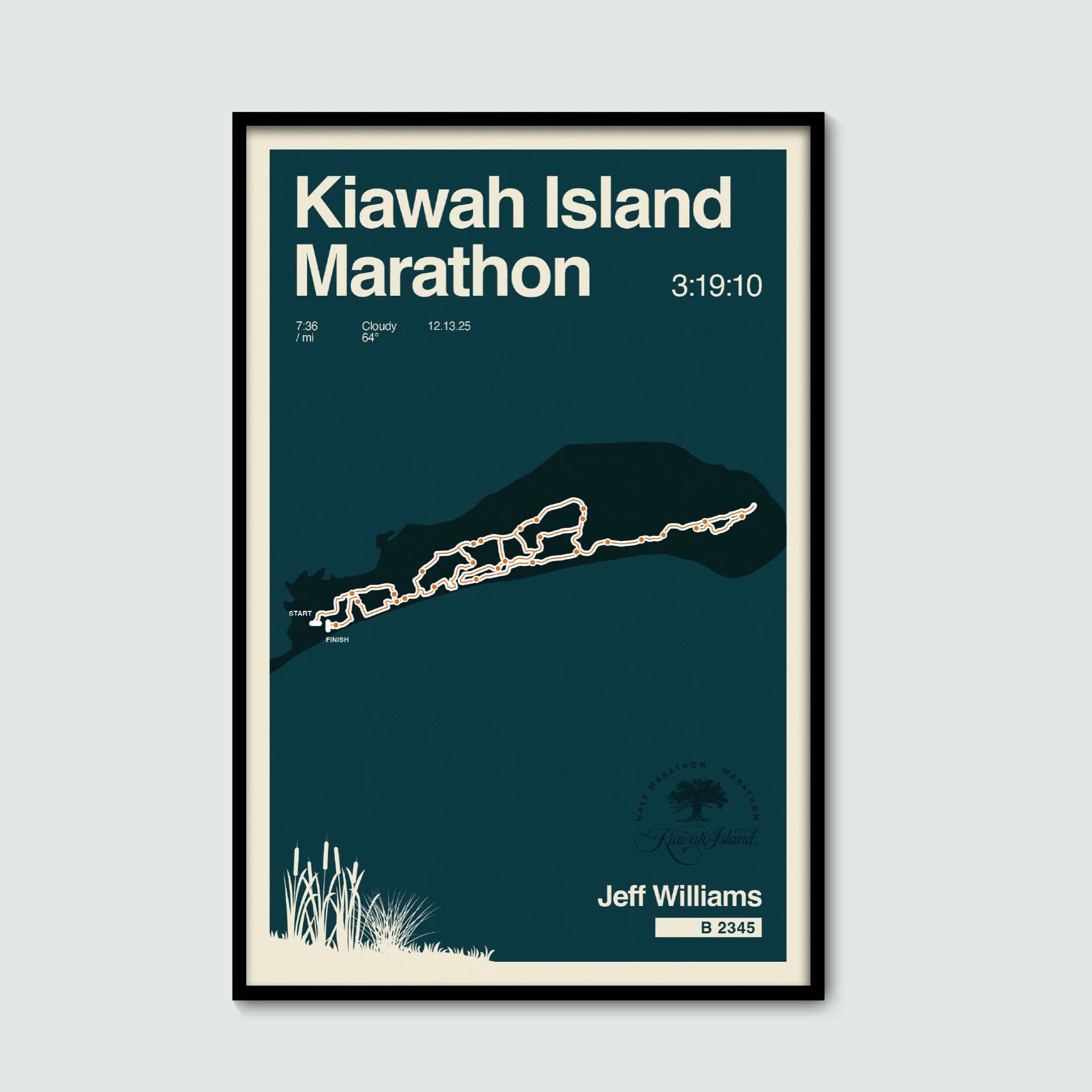 Kiawah Island Marathon Personalized Poster