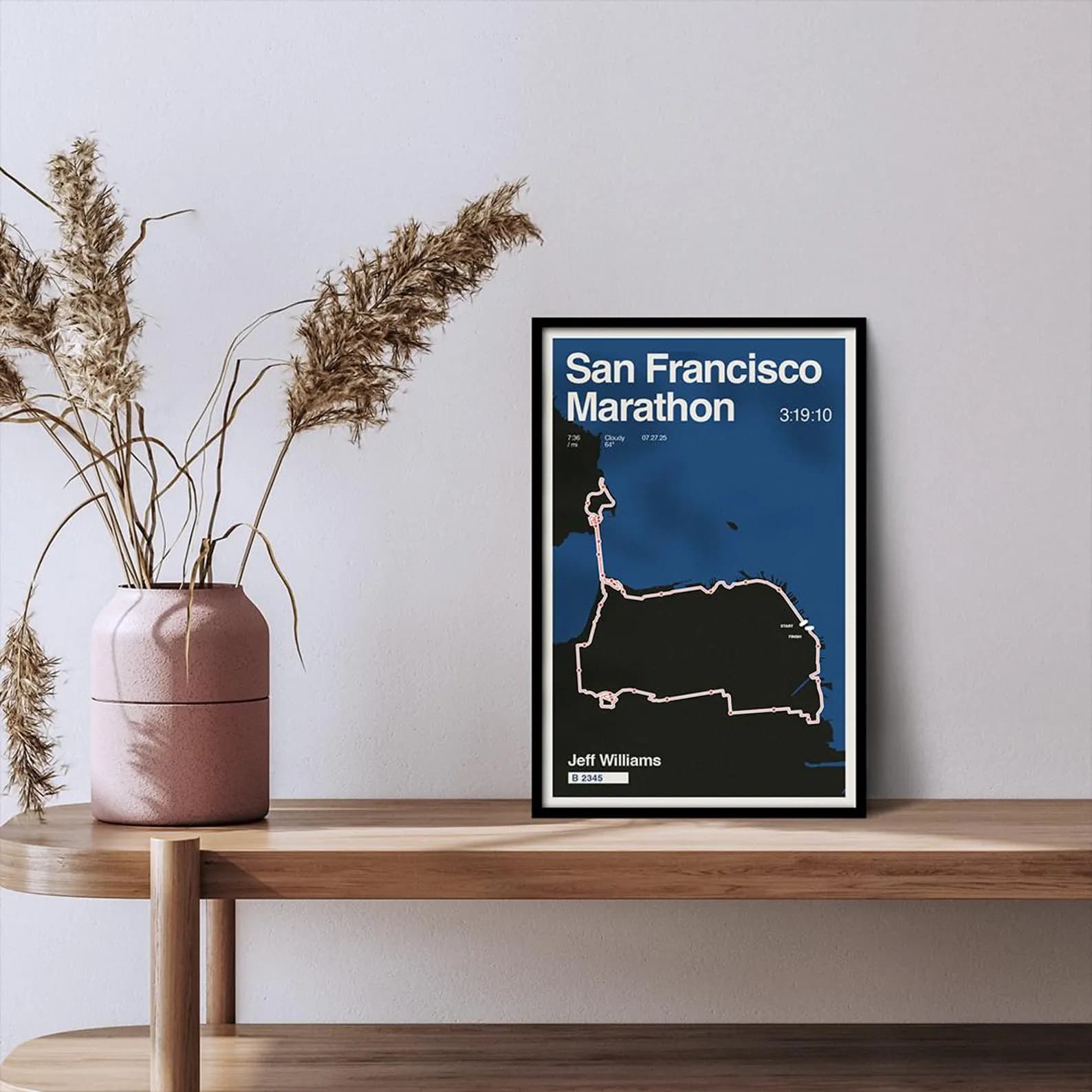 San Francisco Marathon Custom Poster Display