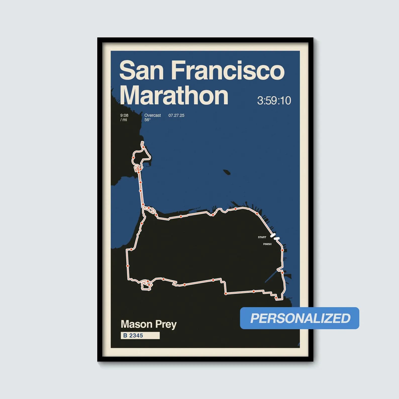San Francisco Marathon Custom Poster